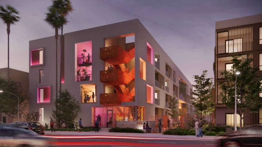 Lincoln-Beach-Rendering_Night-1 Lincoln Beach Apartments - Anaheim, CA